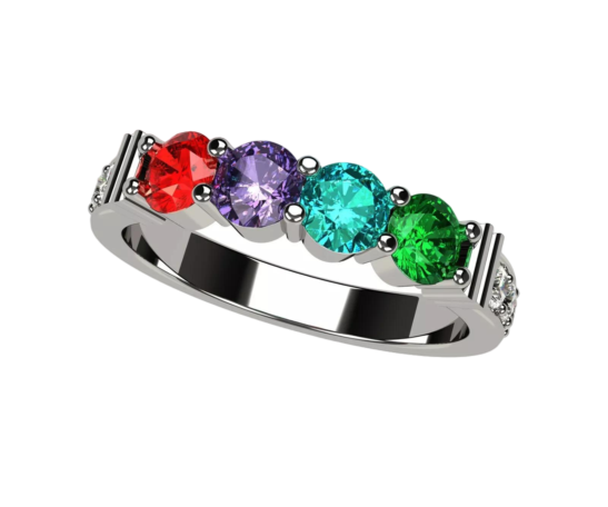 Heart & Pear Dancing Stone Necklace